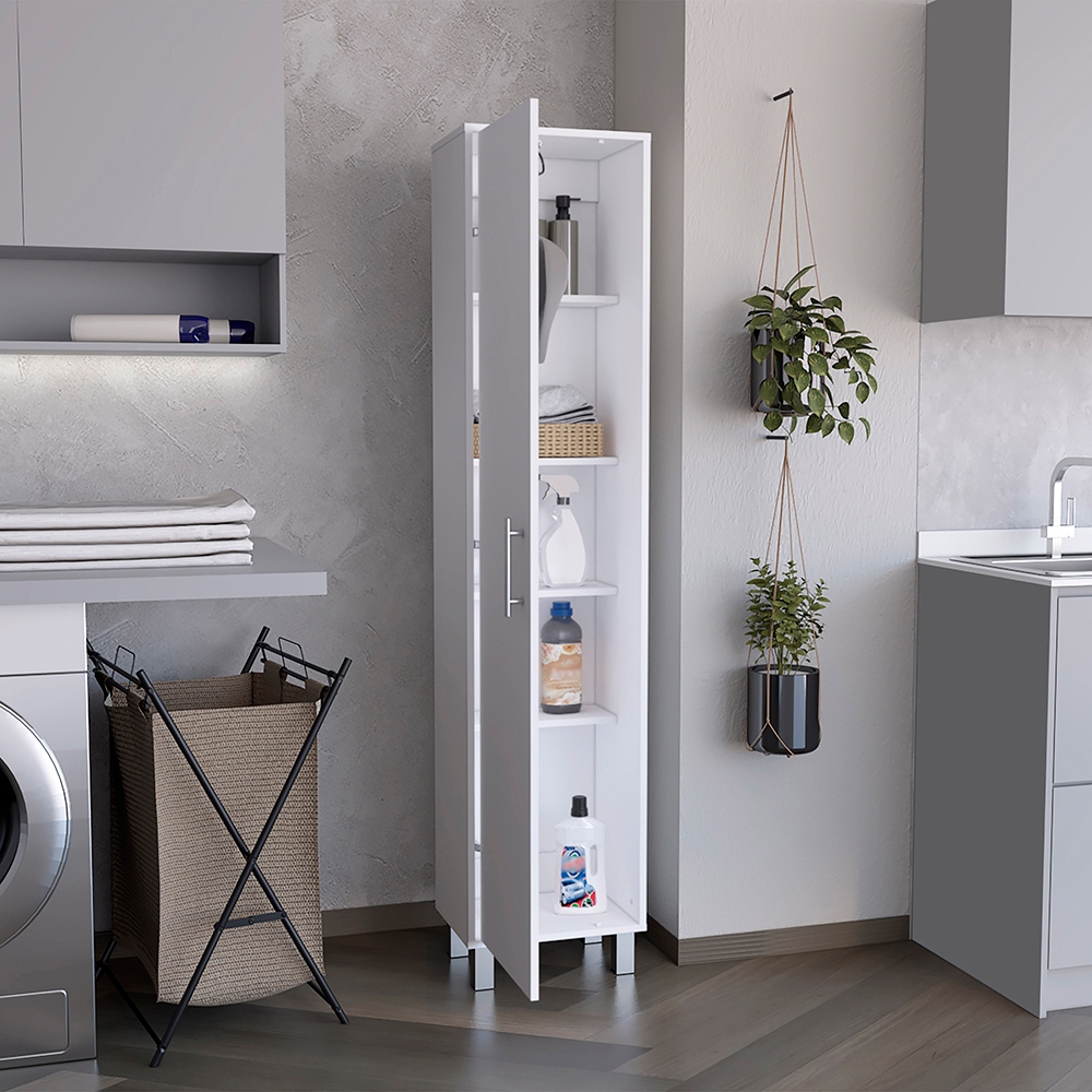 Wall mounted broom cabinet top