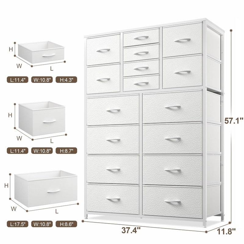 Dresser for Bedroom with 16 Drawer
