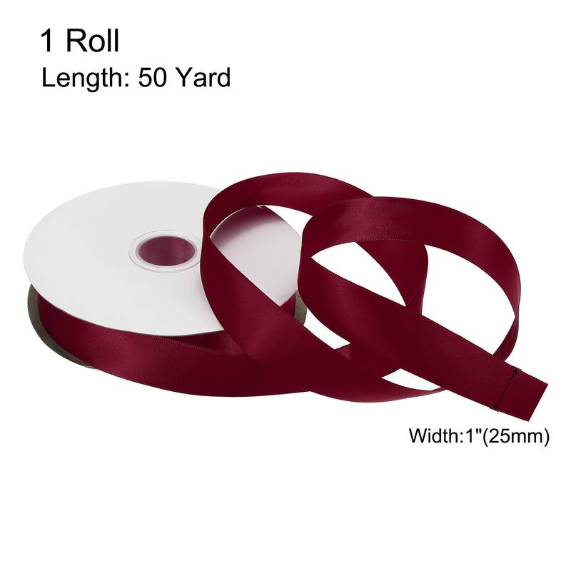 Satin Ribbon Grosgrain Valentine Solid Double Face Wedding Ribbon