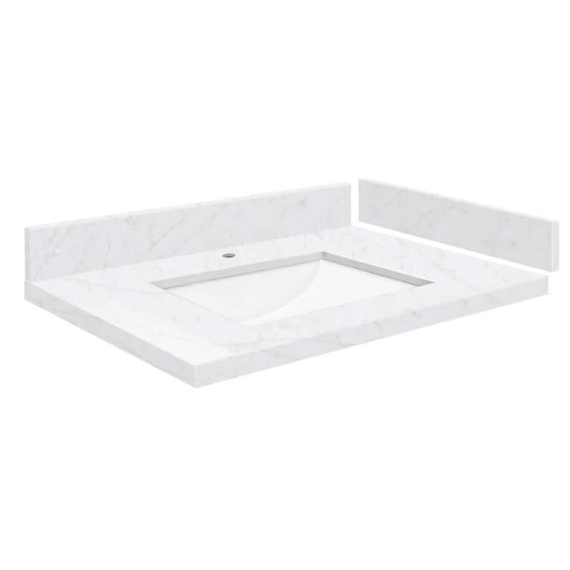 Transolid VT30.75x22-1RU-1 Silestone 30" Quartz Vanity Top with