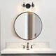 preview thumbnail 5 of 27, Olia Modern 3-Light Black Bathroom Vanity Lights Globe Glass Wall Sconces