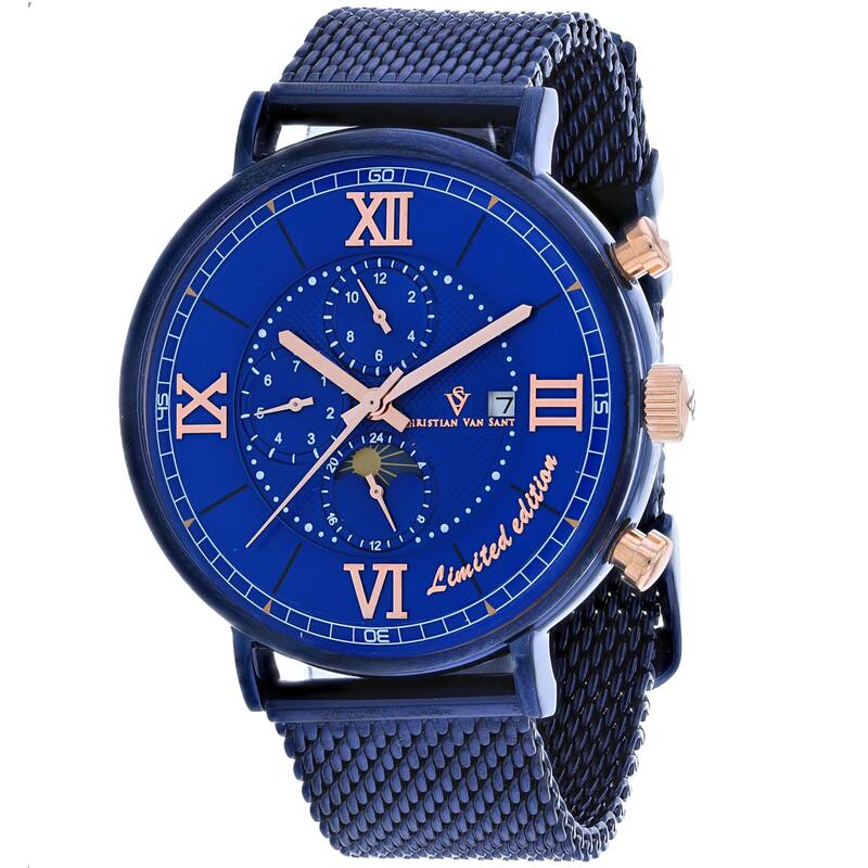 Christian Van Sant Men's Somptueuse LTD Blue Dial Watch - CV1158 - 6 (36)