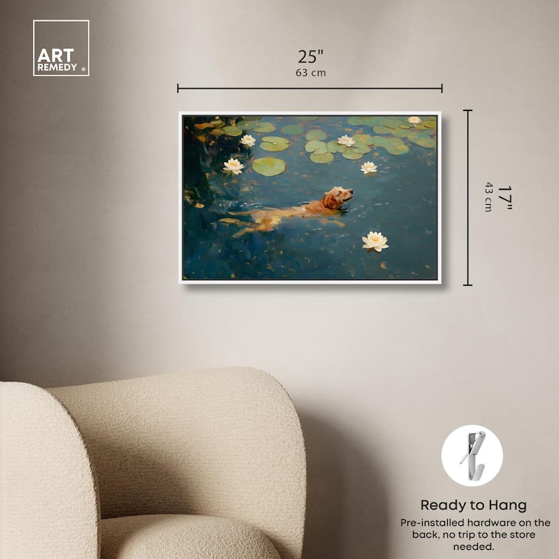 Pond Pup I Canvas by Art Remedy