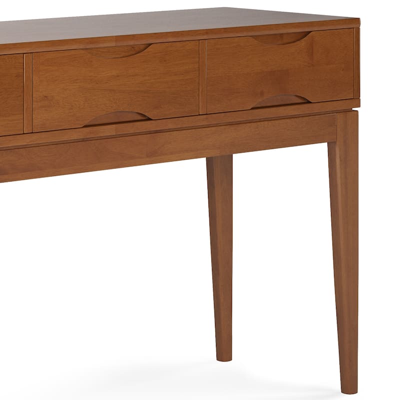 WYNDENHALL Pearson SOLID HARDWOOD 54 inch Wide Mid Century Modern Console Sofa Table - 54 W x 16 D x 31 H
