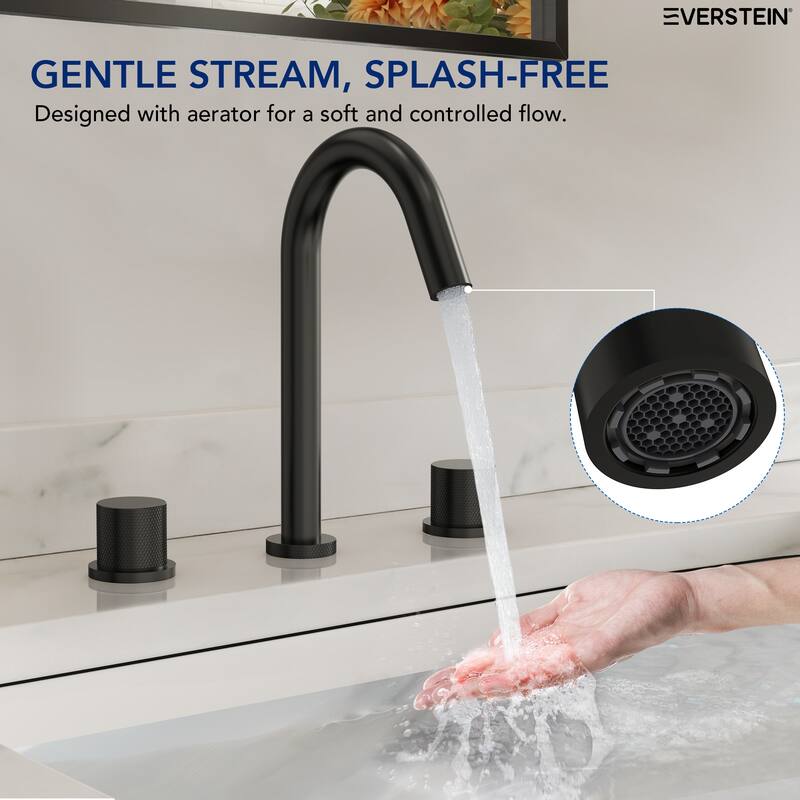 High-Arc Bathroom Sink Faucet for Vanity, 3-Hole 2-Handle Bathroom Faucet with Drain Assembly