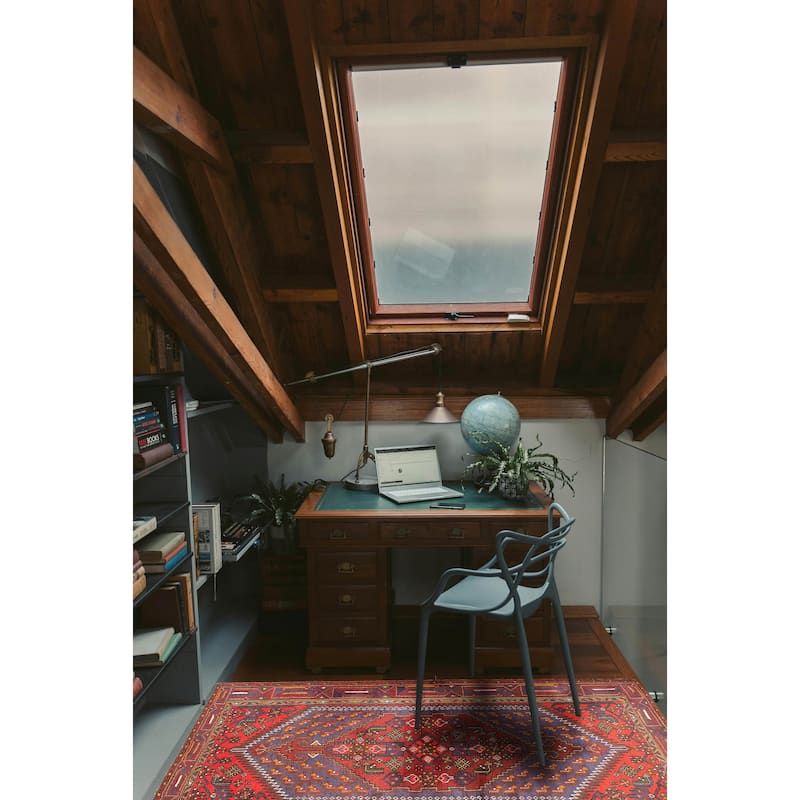 ECARPETGALLERY Hand-knotted Andelz Blue Wool Rug - 4'2 x 6'6