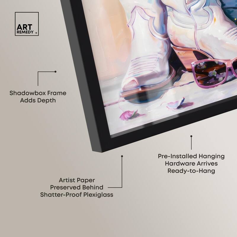 Spring Pink Cowboy Necessities Shadowbox by Art Remedy