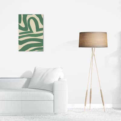 Wynwood Studio Canvas Abstract Campestre Green and Dark Green Modern & Contemporary Wall Art Canvas Print