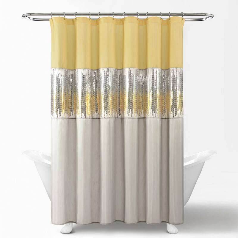 Silver Orchid Gregor Abstract Night Sky Two-tone Shower Curtain