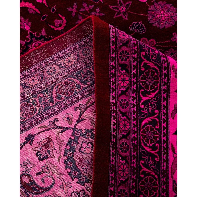 Overdyed, One-of-a-Kind Hand-Knotted Area Rug - Pink - 12' 0" x 16' 10"