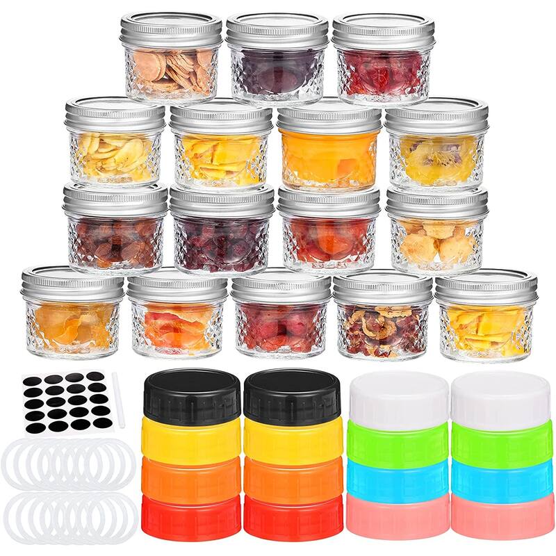 16 PACK Mini Mason Jars Glass Canning Jars