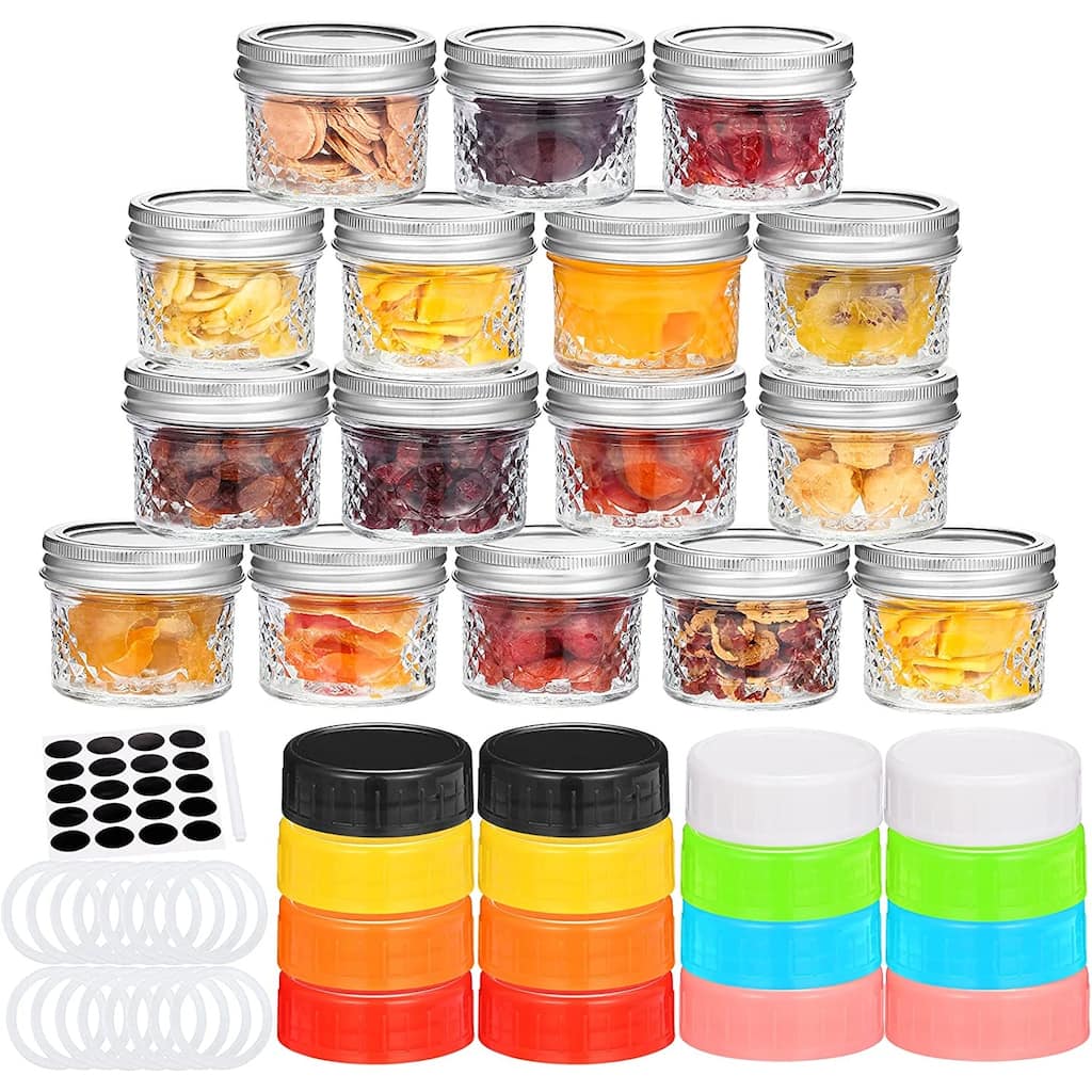 16 PACK Mini Mason Jars Glass Canning Jars