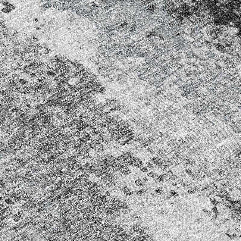 Machine Washable Indoor/ Outdoor Contemporary Abstract Chantille Rug