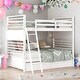 preview thumbnail 21 of 57, Twin over Twin Classic Wooden Bunk Bed with Two Drawers,Space-Efficient Multifunctional Bunk Bed With Storage White