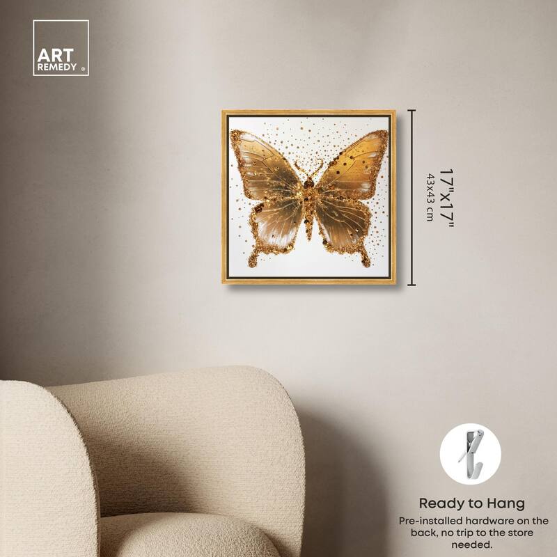 Lemon Glow Wings Canvas by Art Remedy