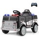 preview thumbnail 10 of 8, Gymax Kids Ride on Police Car w/ 3 Speeds Megaphone Music FM Radio