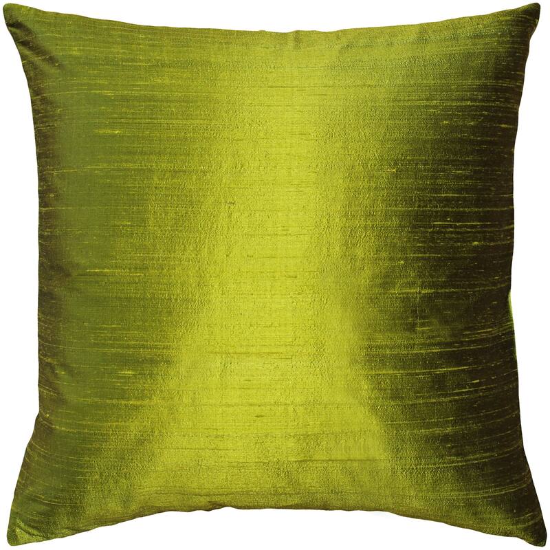 Sankara Silk 20x20 Throw Pillow - Chartreuse