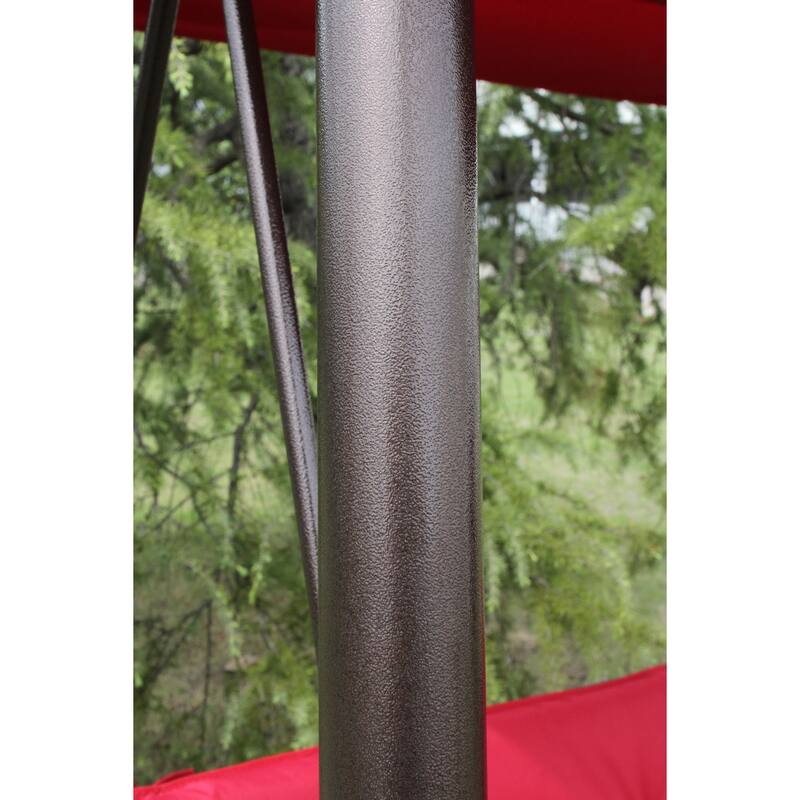 Metal Frame Swing Chair Convert Swing Bed with Adjustable Canopy Outdoor Patio Hanging Chair Hammock Chairs, 3-Seater