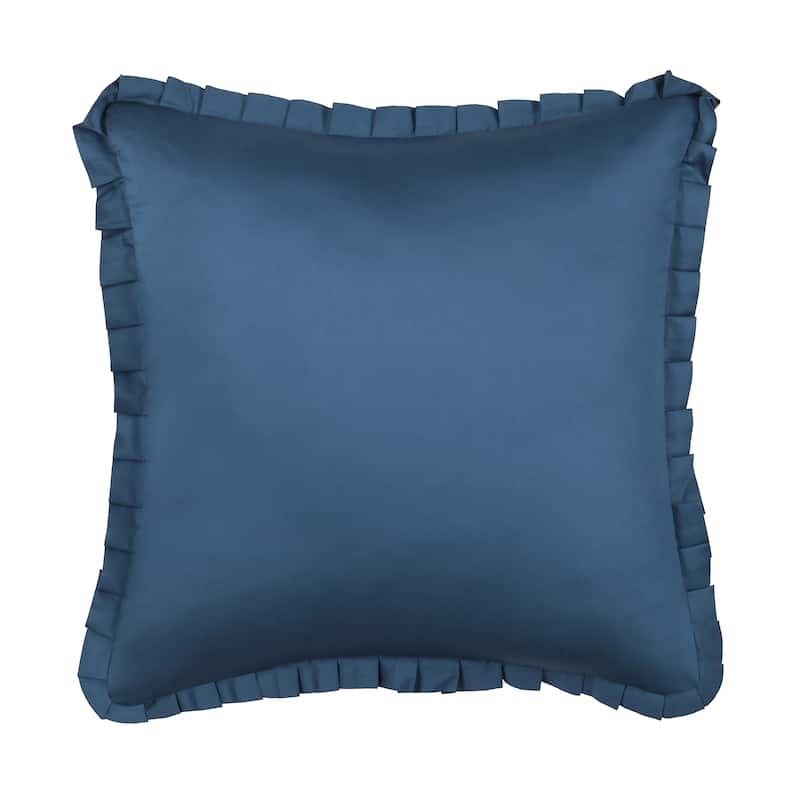 Meadow 20" Square Quilted Decorative Throw Pillow - Polyester - Dark Blue - Accent