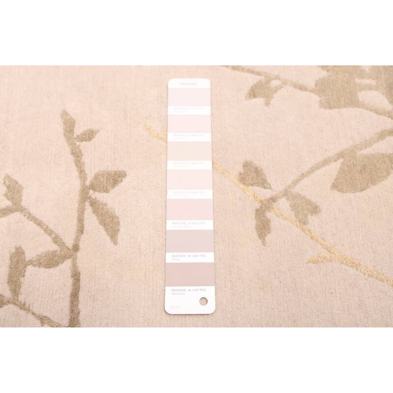 ECARPETGALLERY Hand-knotted Opulence Light Grey Silk, Wool Rug - 8'1 x 9'11