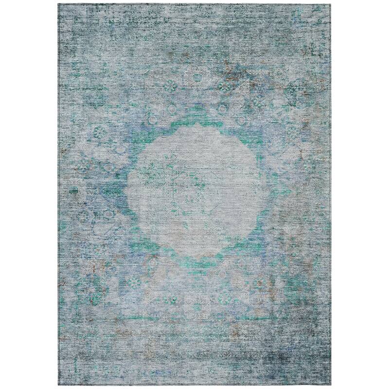 Machine Washable Indoor/ Outdoor Chantille Vintage Traditional Rug