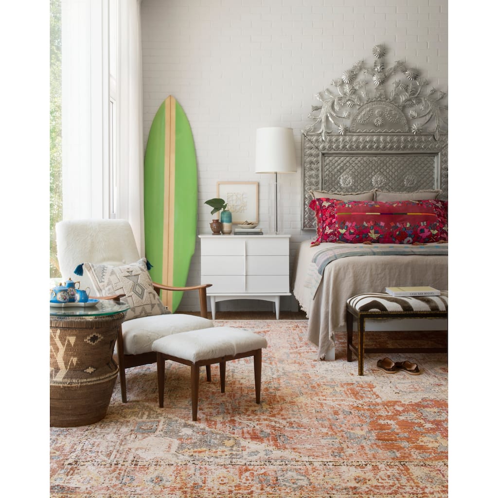 Alexander Home Genova Distressed Medallion Area Rug
