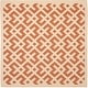 preview thumbnail 44 of 175, SAFAVIEH Courtyard Marita Indoor/ Outdoor Waterproof Patio Backyard Rug 4' x 4' Square - Terracotta/Bone