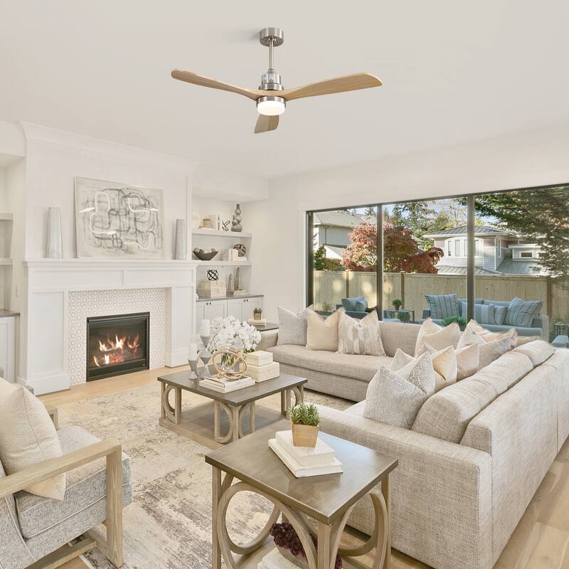 52 Inch Ceiling Fan with Smart Dimmable LED Lighting