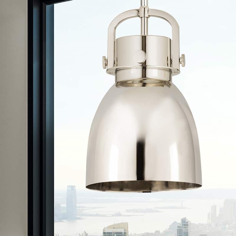 Innovations Lighting Newton Metal Bell - 1 Light 8" Stem Hung Pendant