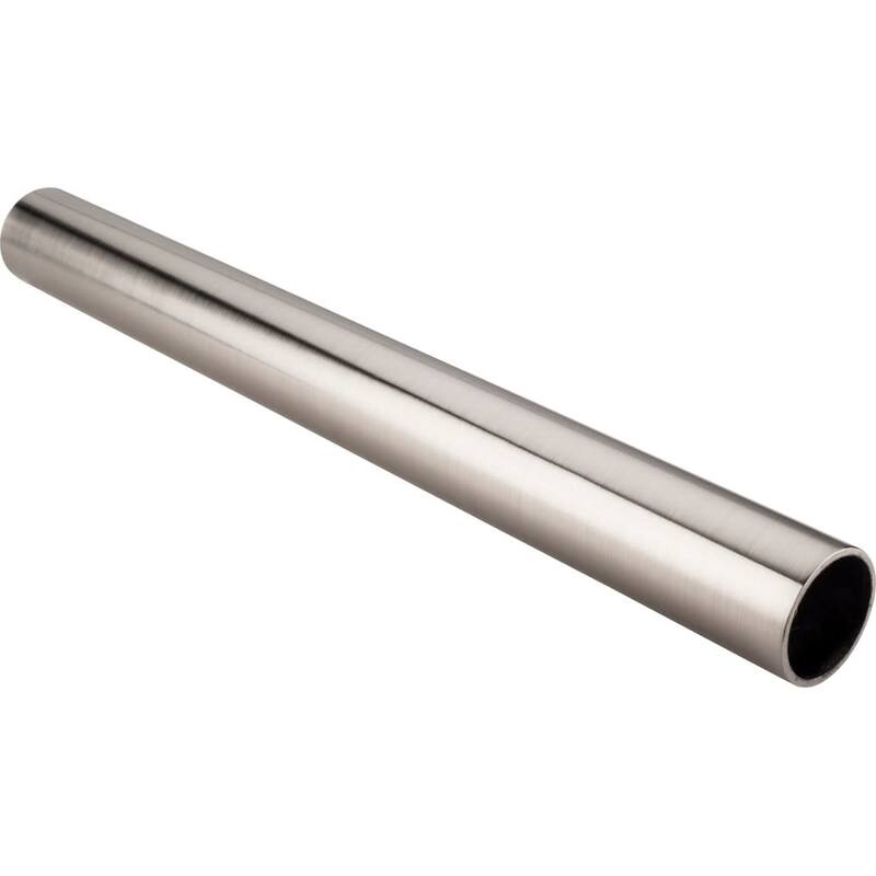 Hardware Resources 1-5/16" Diameter x 8' Long Round Steel Closet Rod - - Satin Nickel