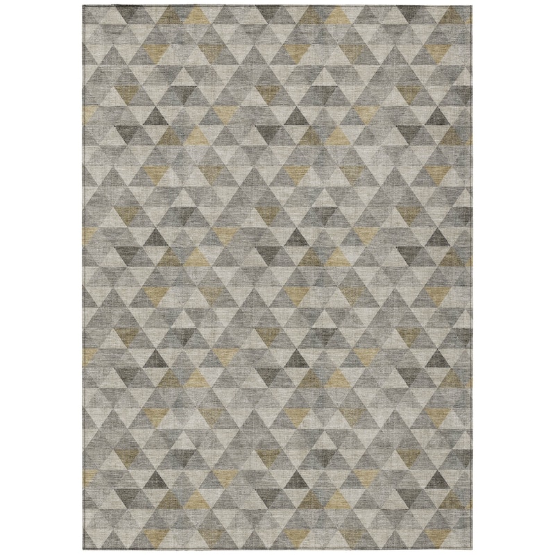 HomeRoots Geometric Transitional Rectangle Outdoor Rug