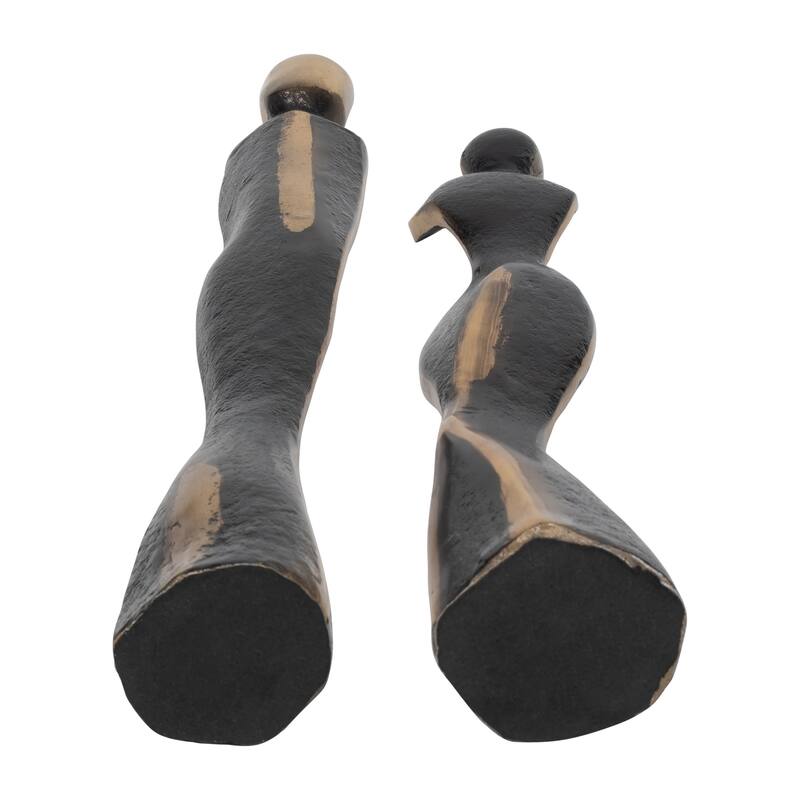 Sagebrook Home's 14/16" Torren Couple Statuary, Bronze, Set Of 2 - 3" x 3" x 16"