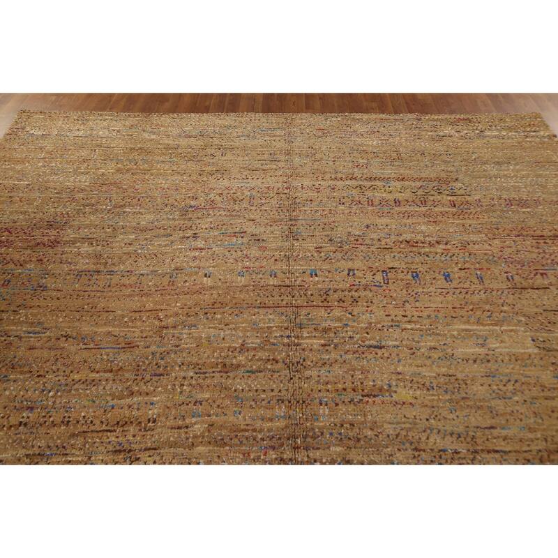 Moroccan Oriental Area Rug Handmade Jute Carpet - 9'5"x 13'4"