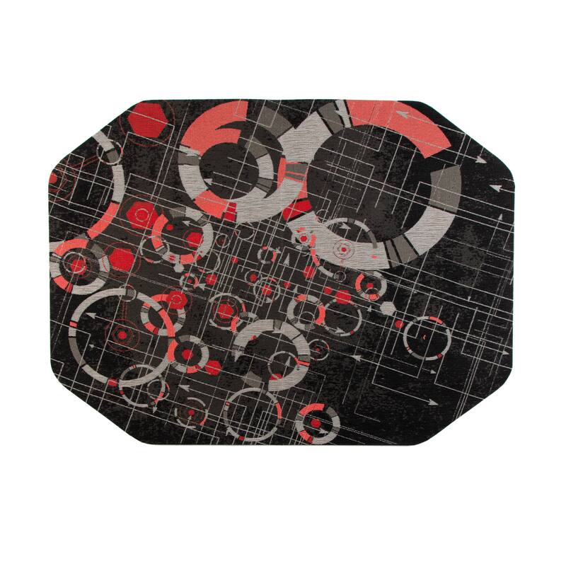 Jani Gaming Chair Mat - Anti-Slip Ergonomic Rug and Chairmat Combo for Home Office, Hard Floor Protector with Smooth Glide
