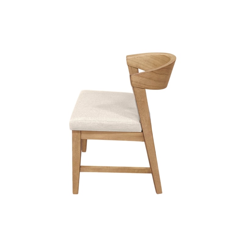 Alpine Furniture Cove Set of 2 Dining Wood Back Chairs, Natural