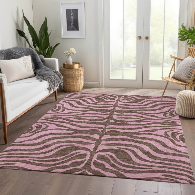 Premium Washable Super Soft Modern Zebra Print Mayfield Rug
