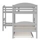 preview thumbnail 6 of 7, Contemporary Design Twin Size L-Shaped Bunk bed with Trundle and Full-length Guardrail, 5 Beds in 1, Maximized space, Grey