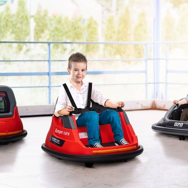 slide 2 of 18, Aosom 12V Bumper Car for Kids 1.5-5 Years Old, Electric Ride On Bumper with 360 Degree Spin 2-4 Years - Red