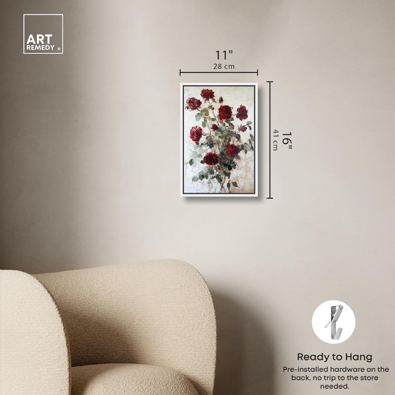 Velvet Vermilion I Canvas by Art Remedy