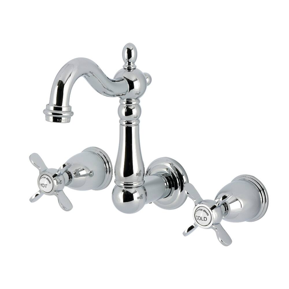 Kingston Brass Essex Double-Handle Wall Mount Bathroom Faucet