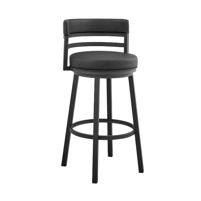 Madrid Upholstered Bar or Counter Height Swivel Barstool