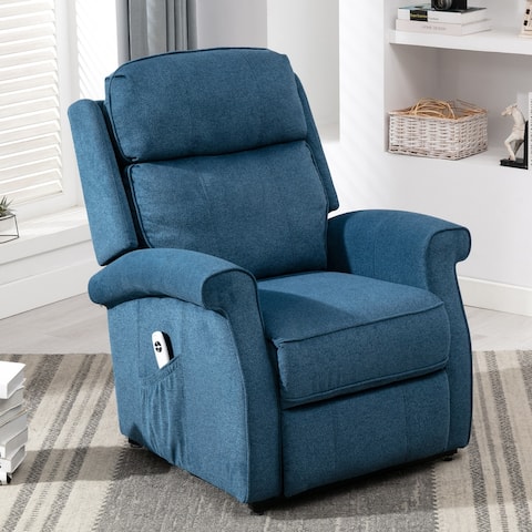 Lancaster Cadet Blue Traditional Lift Recliner Chair by Greyson Living