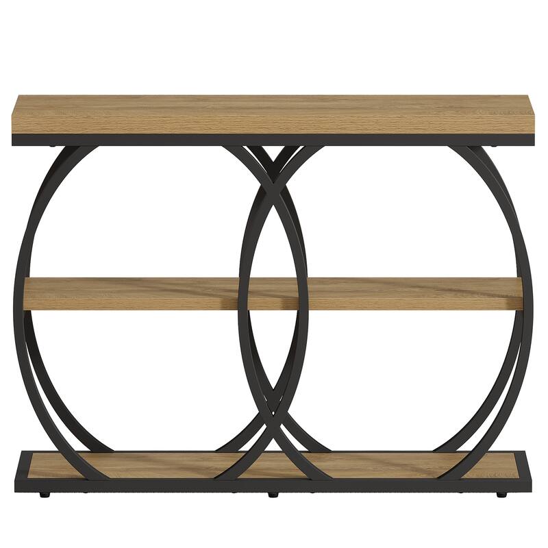 41.3" Console Table with Shelves, 3-Tier Entryway Table for Living Room, Hallway, Foyer