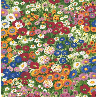 NextWall Floral Meadow Peel and Stick Wallpaper