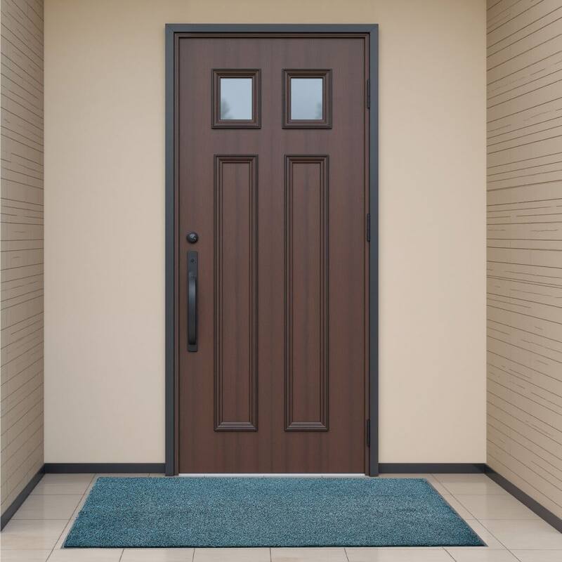 Slate Blue Carpet Floor Mat 6x4 ft Soft Non-Slip Durable Commercial Home Rug - 72.01 x 47.99 x 0.28 in