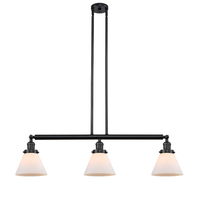 Innovations Lighting Large Cone 3 Light 40" Wide Linear Chandelier