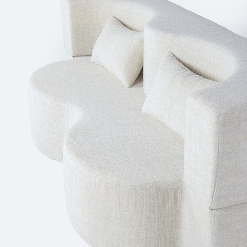 Cloud Upholstered Foldable Compressed Couch Convertible Sleeper Sofa Bed, Folding Boneless Couch with Pillows for Living Room