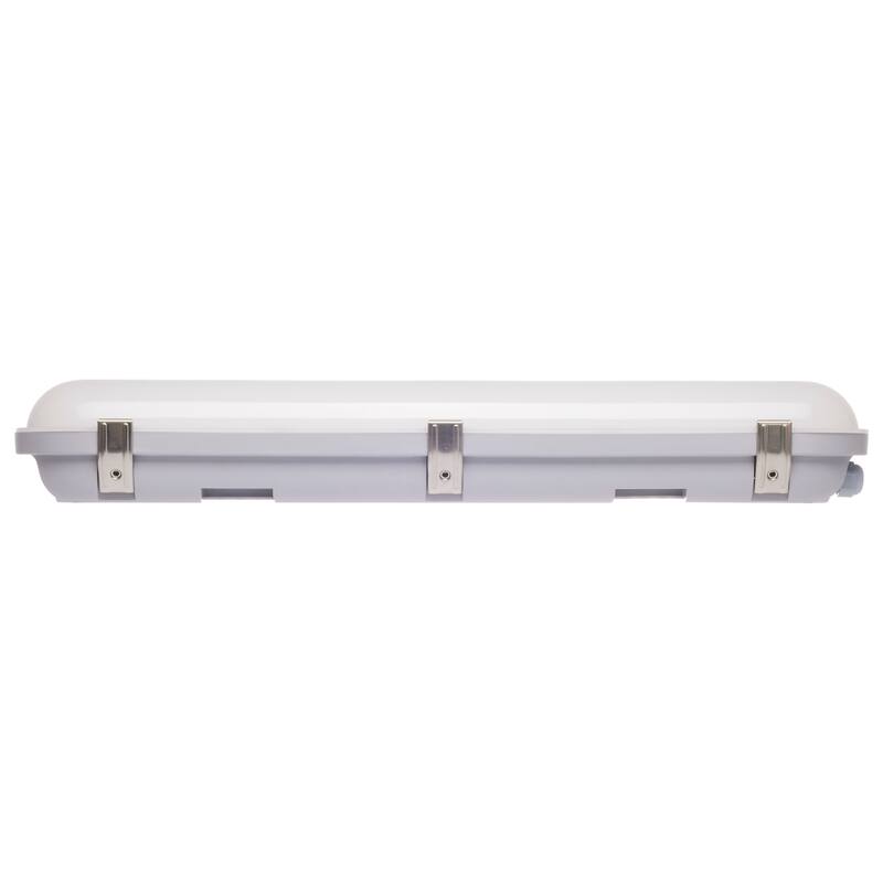 2Ft 20W Vapor Proof Fixture with Integ Microwave Sensor CCT Selectable IP65 and IK08 120V-347V - Gray