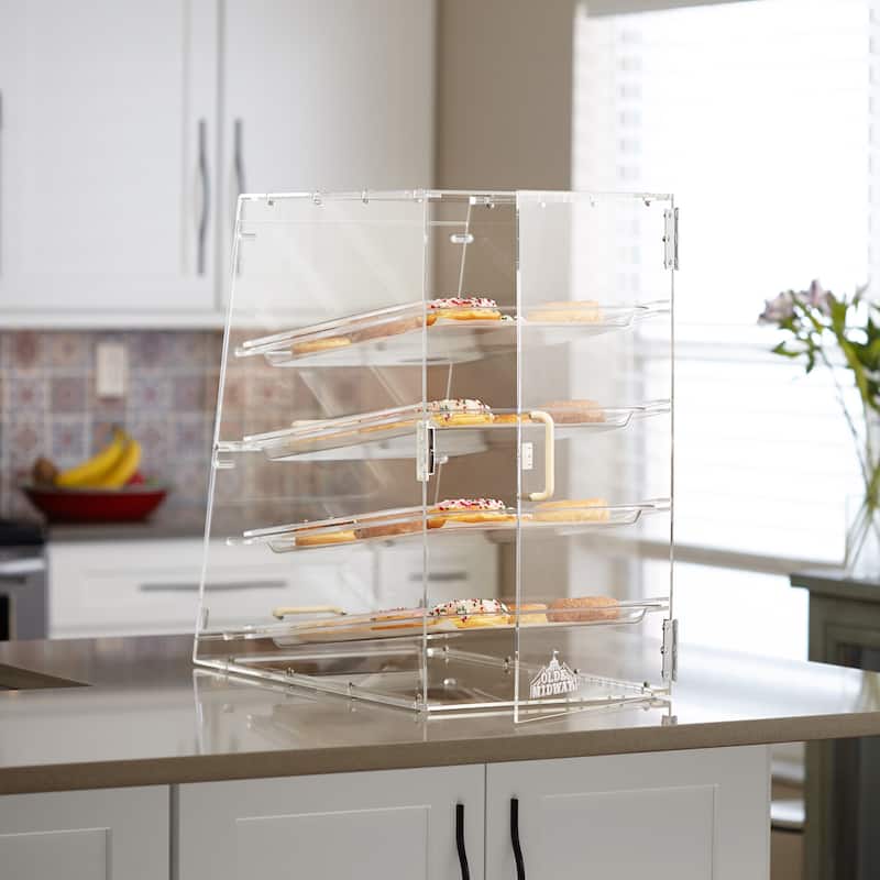4Tier Commercial Acrylic Bakery Display Case Pastry Donuts Desserts - 4 Tier