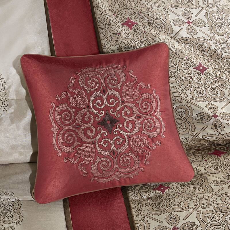 GDF Studio - 7-Piece Jacquard Comforter Set with Decorative Pillows